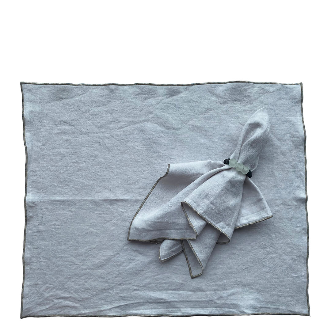 Stonewashed Linen Placemat Light Grey