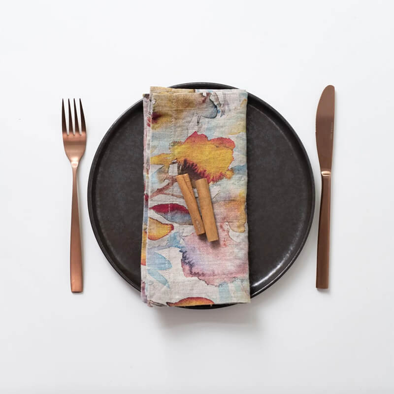 Linen Tale Napkins Orange Flow Set