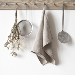 Linen Tales Natural Stone Washed Linen Kitchen Towel