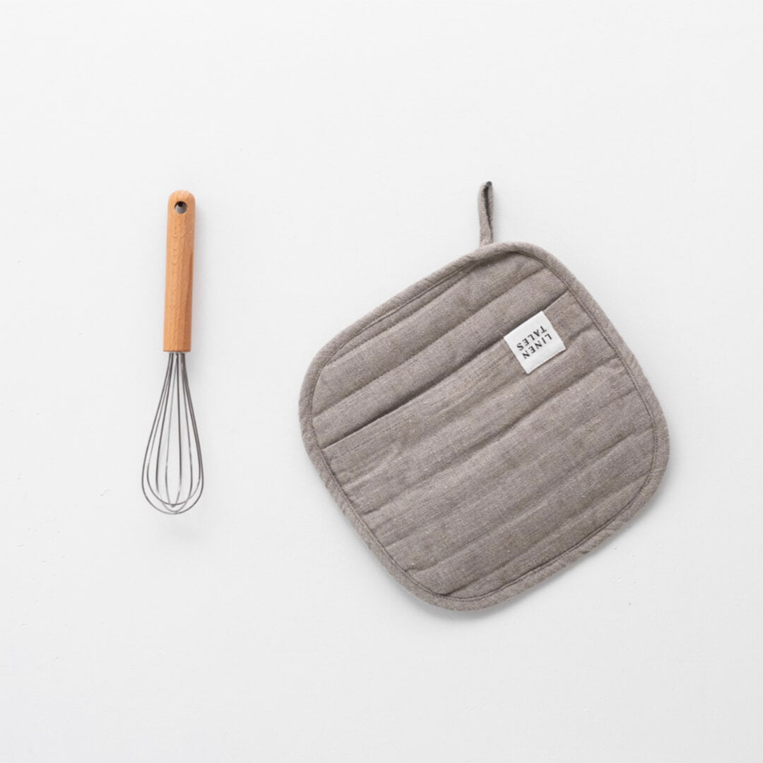 Linen Tales Natural Stone Washed Linen Potholder