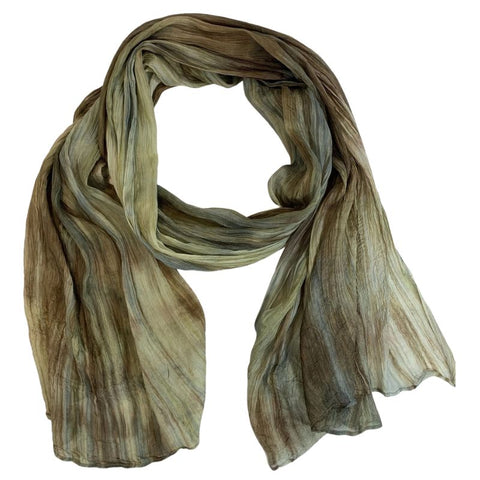 lua pumice and tan watercolor silk  scarf