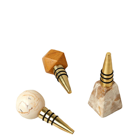 Marble Bottle Stoppers Gift Set