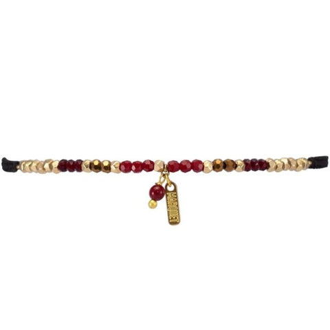 Marquet Fair Trade Sliding Knot Bracelet Cranberry