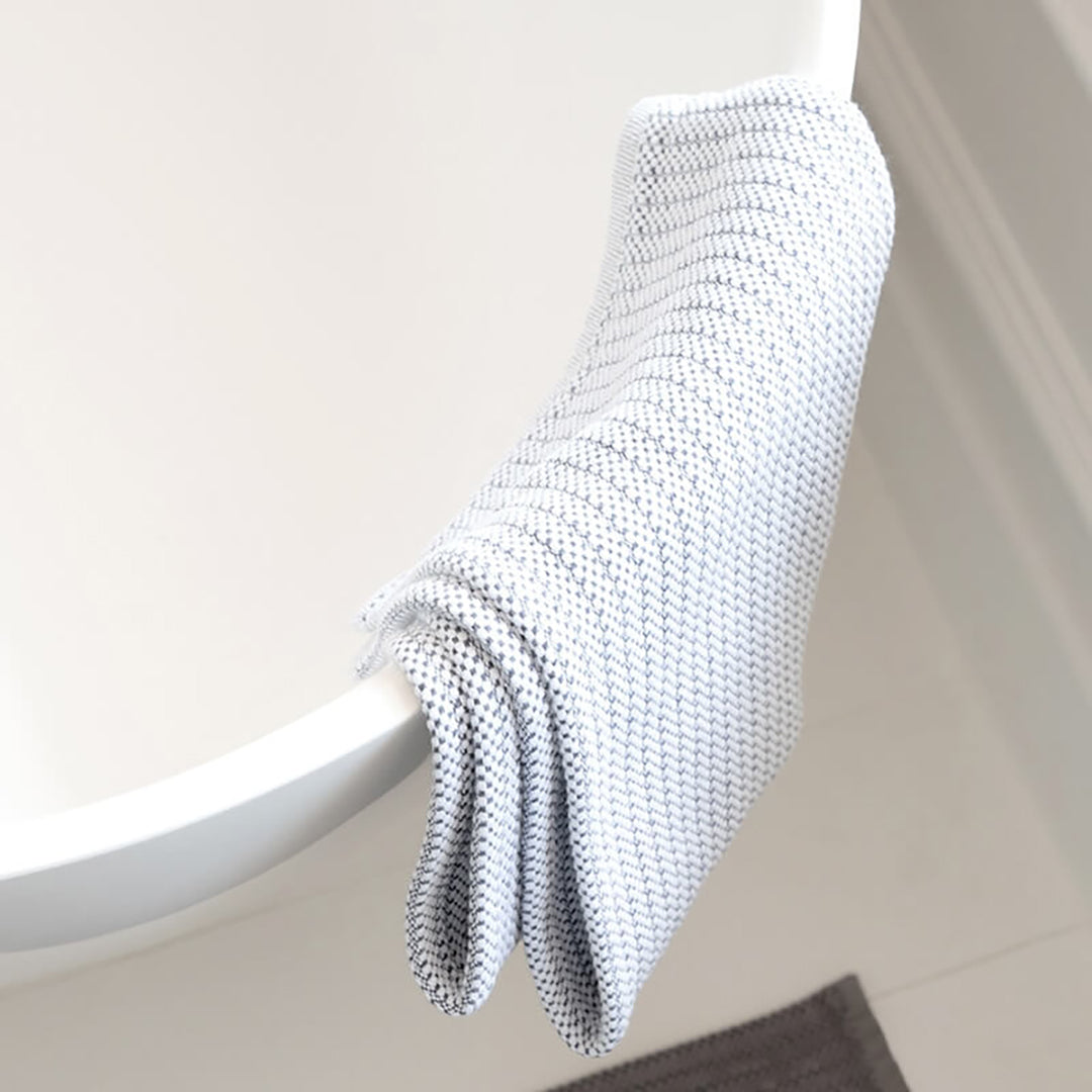 Mungo Rib Weave Shower Mat White