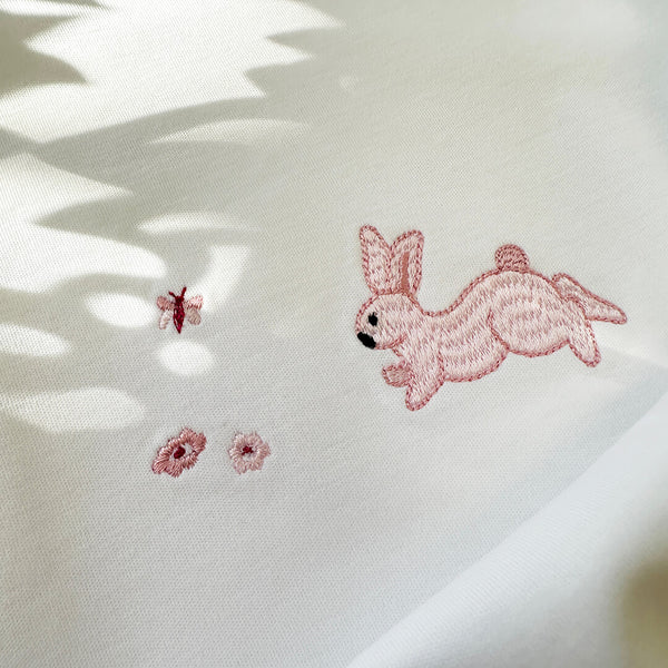 Newborn Sleepsack With Pink Bunny