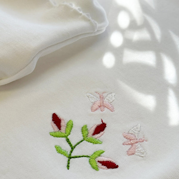 Pima Cotton Newborn Sleepsack With Rosebuds