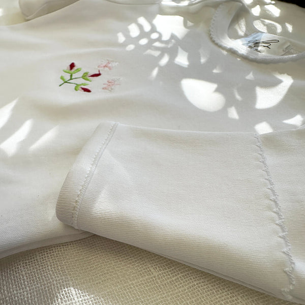 Pima Cotton Newborn Sleepsack With Rosebuds