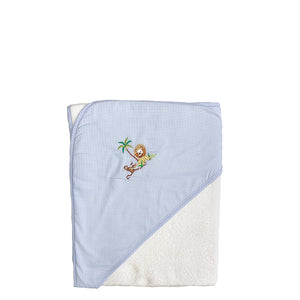 Baby Hooded Towel on Safari Blue