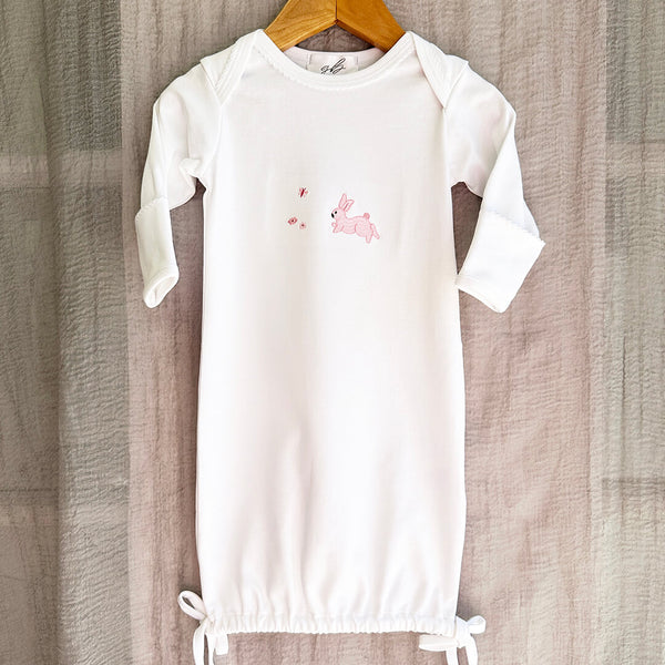 Newborn Sleepsack With Pink Bunny