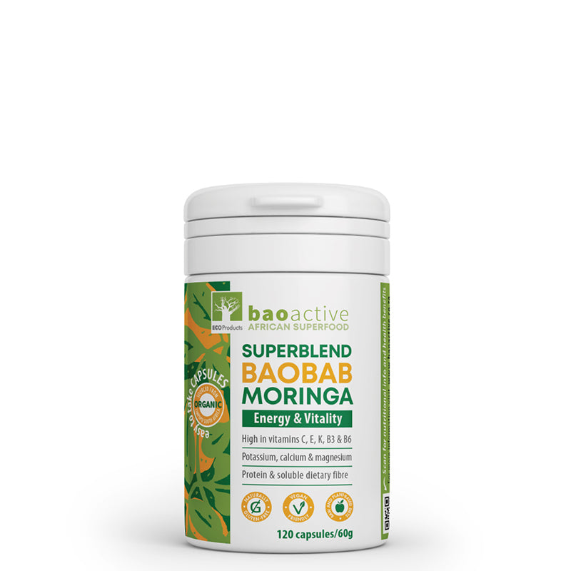 Pure Organic Baobab Moringa Capsules