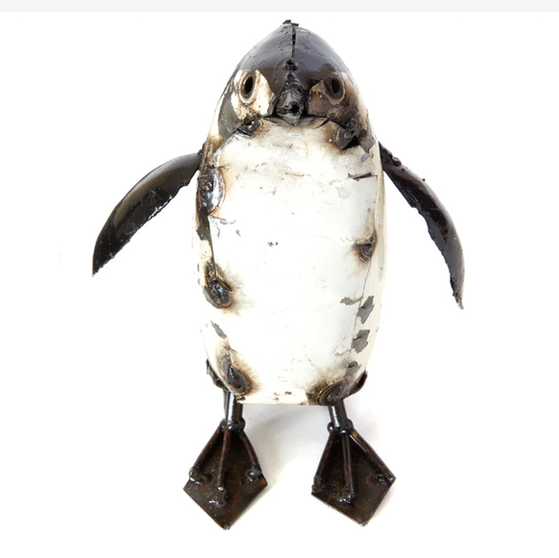 Recycled Metal Penguin Medium