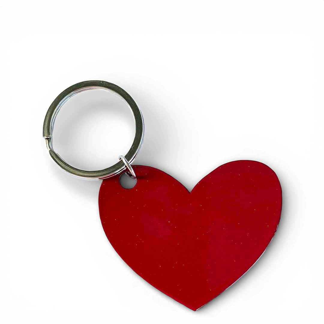 Heart Keyring - Red