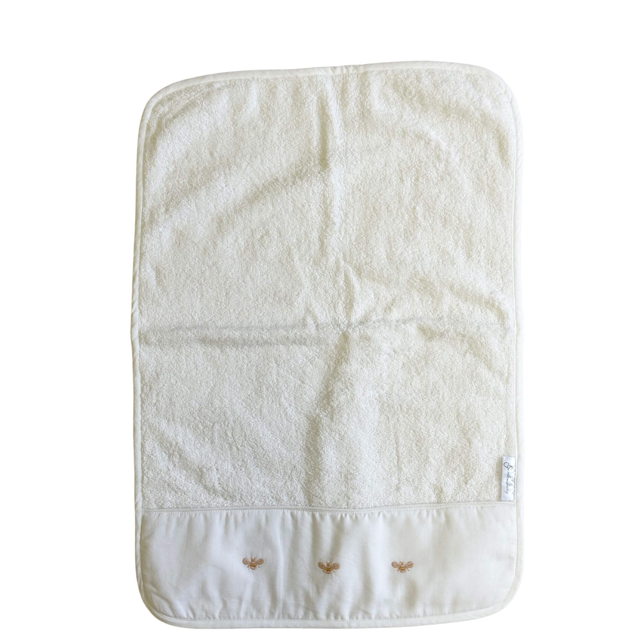 Baby Terry Burp Cloth Baby Bee Beige