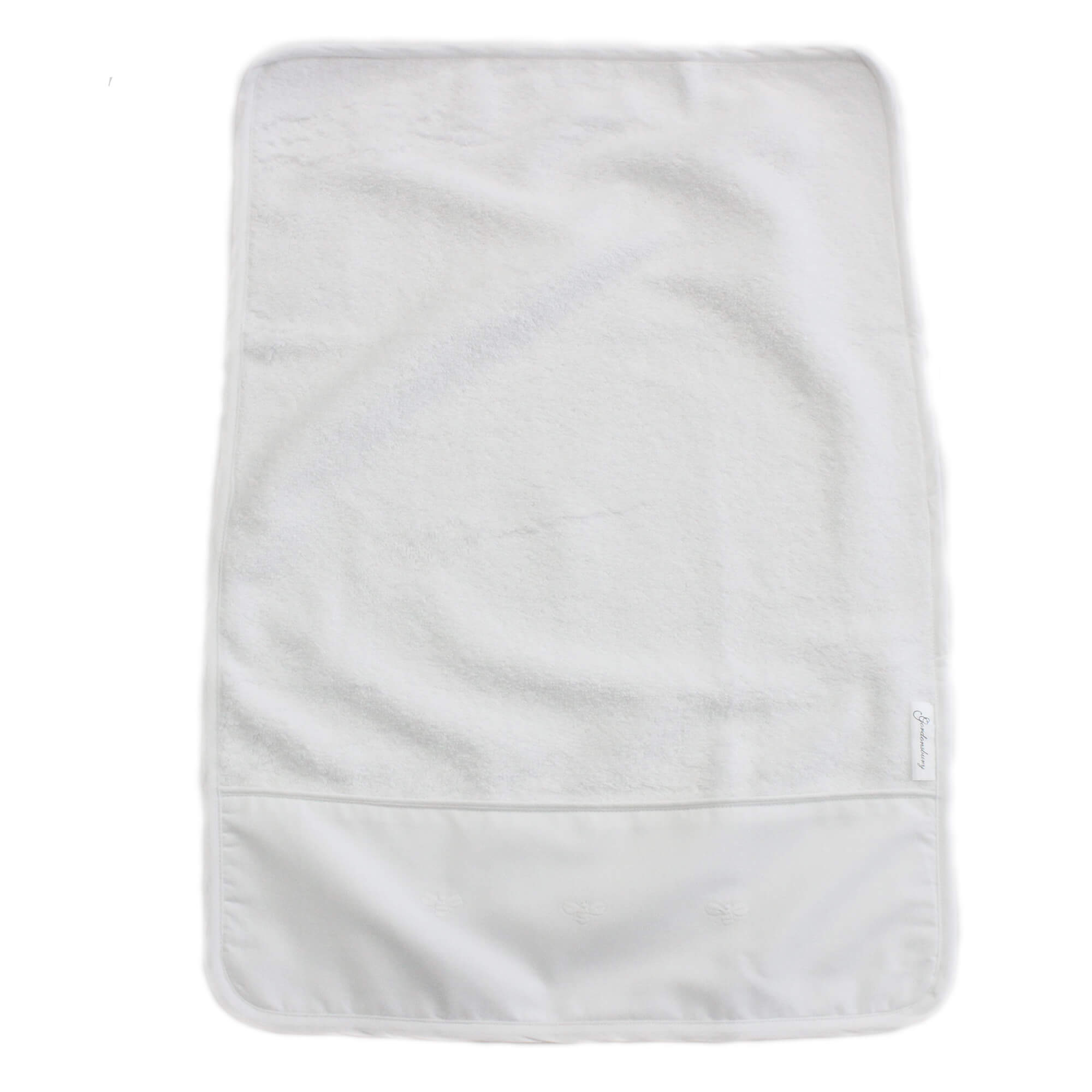 Baby Terry Burp Cloth Baby Bee White