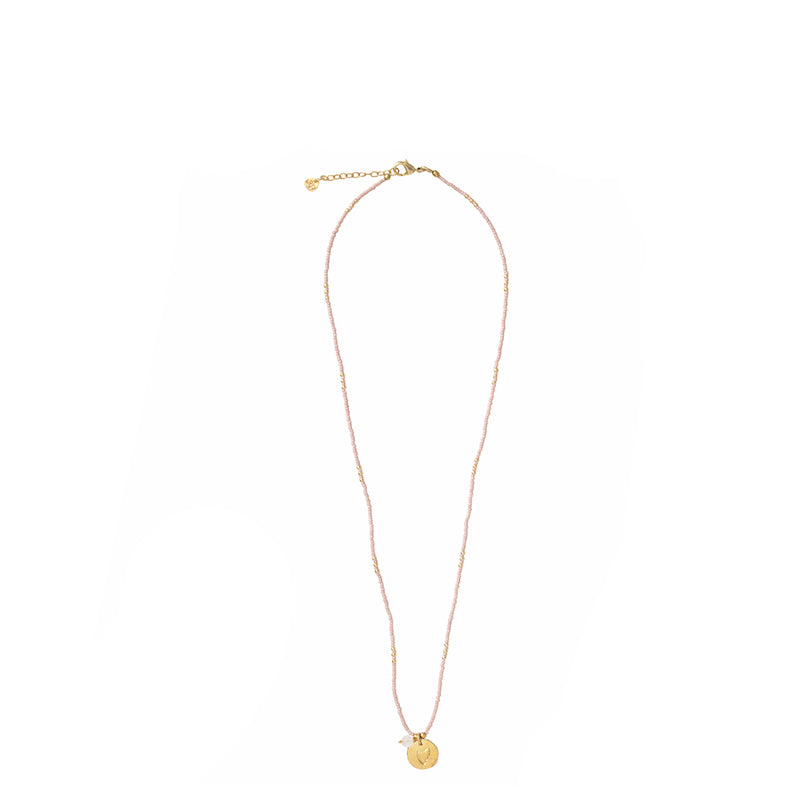 Timeless Rose Quartz Gold Necklace