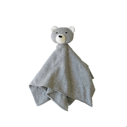 Viverano Organic Knitted Teddy Bear Lovey Grey