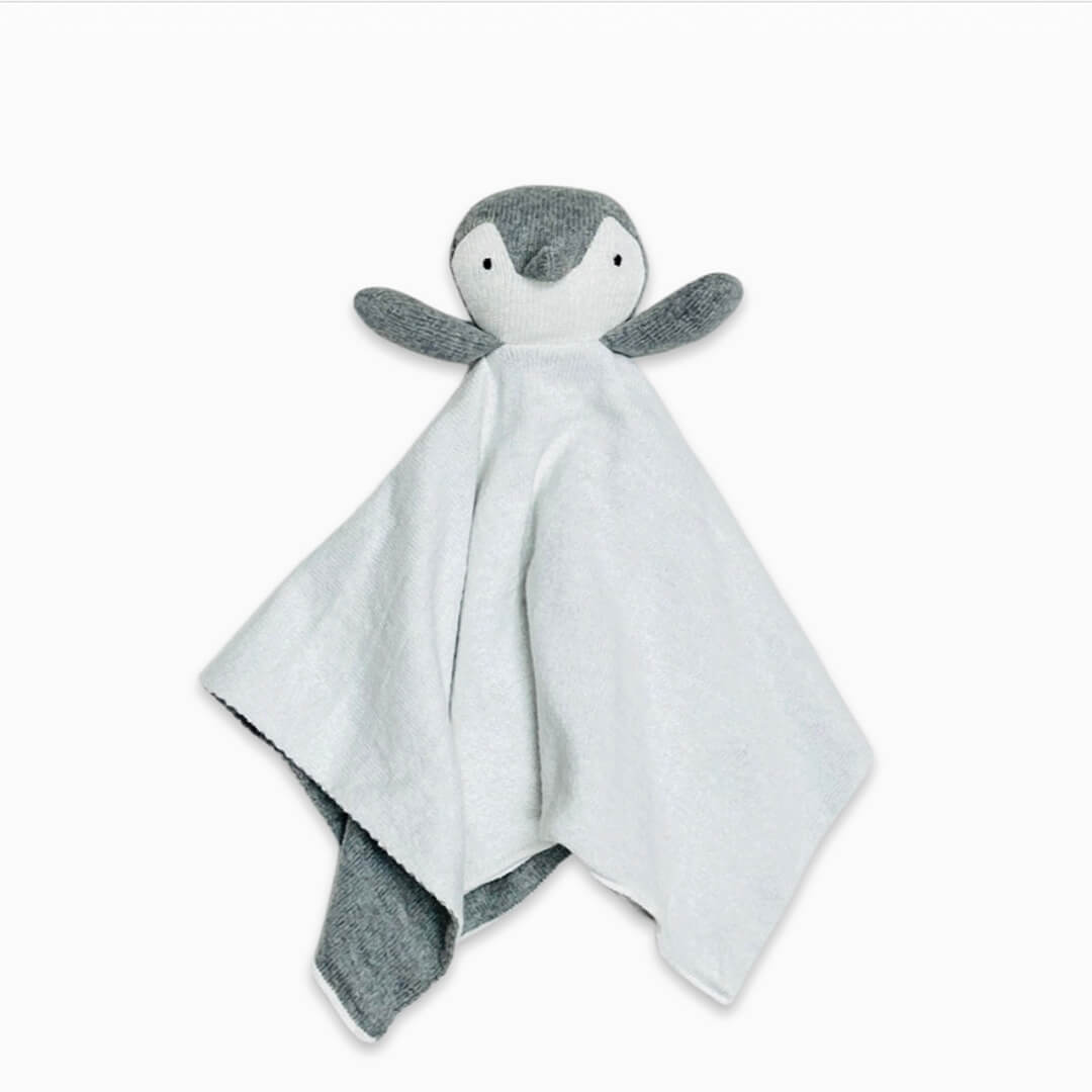 Organic Cotton Penguin Lovey | Viverano Baby Security Blanket