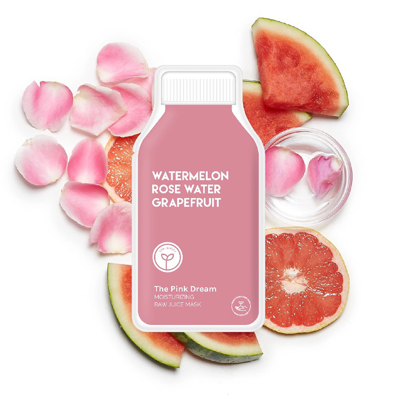 Watermelon Rose Water Grapefruit Plant-based Raw Juice Mask