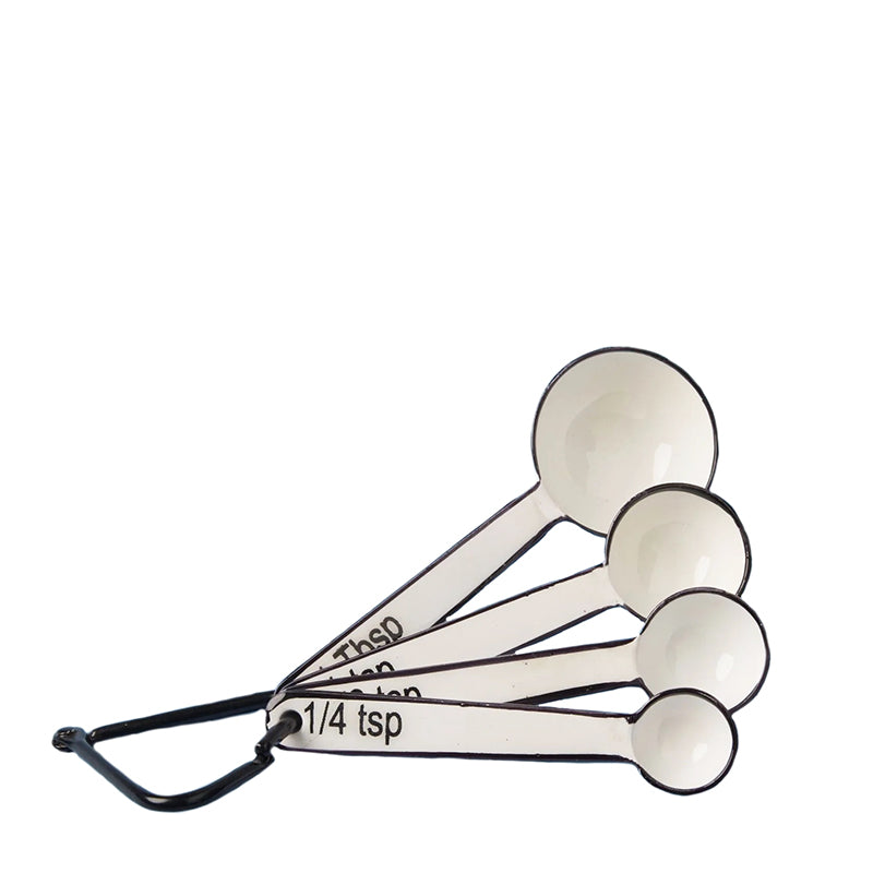 White Enamel Measuring Spoons