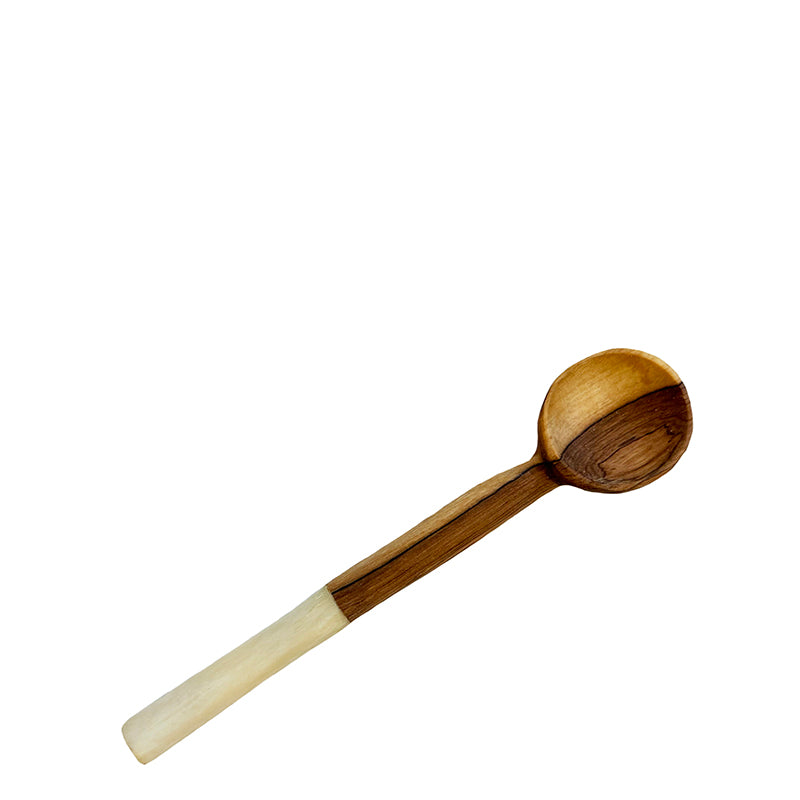 Wild Olive Wood Spoon with Bone Handle