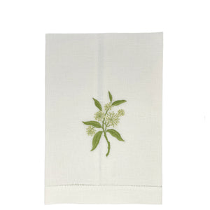 Pure Linen Guest Towel Elderflower White