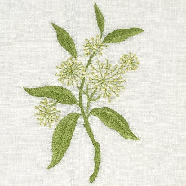 Pure Linen Guest Towel Elderflower White