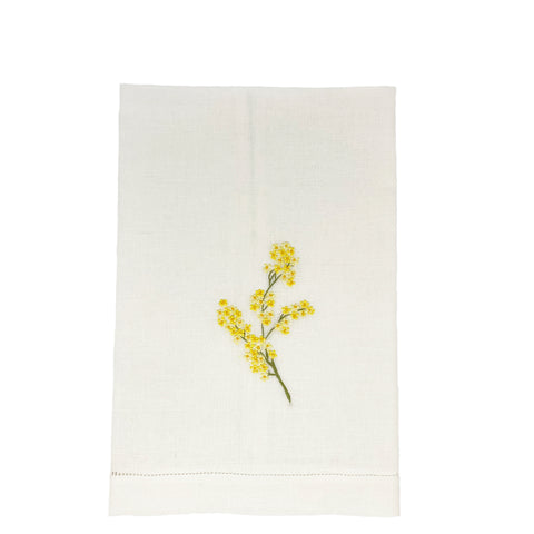 Pure Linen Guest Towel Mimosa White
