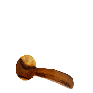 small olive wood salt and pepper spoon