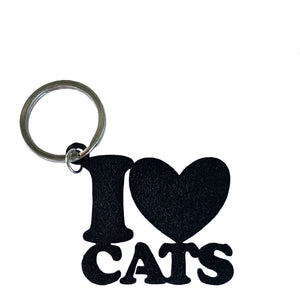 i love cats key ring