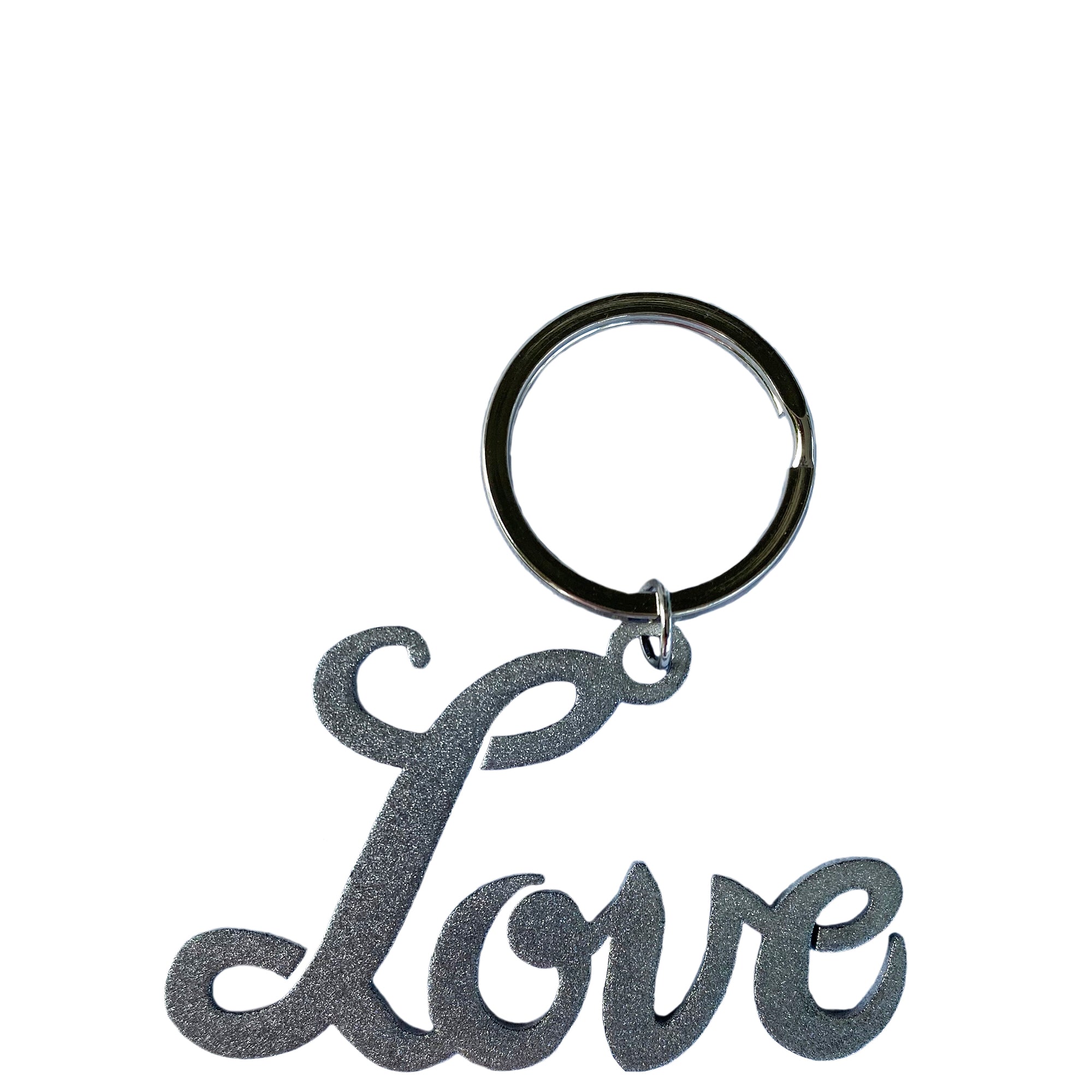 love keyring silver