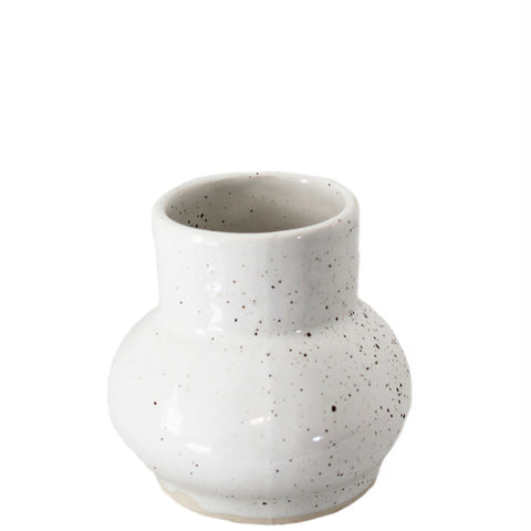 Ceramic Handmade Vase White Speckle