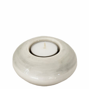 Ceramic Tea Light Holder Charcoal Round