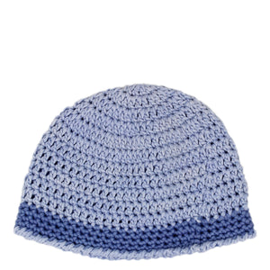 hand crocheted baby beanie - light blue