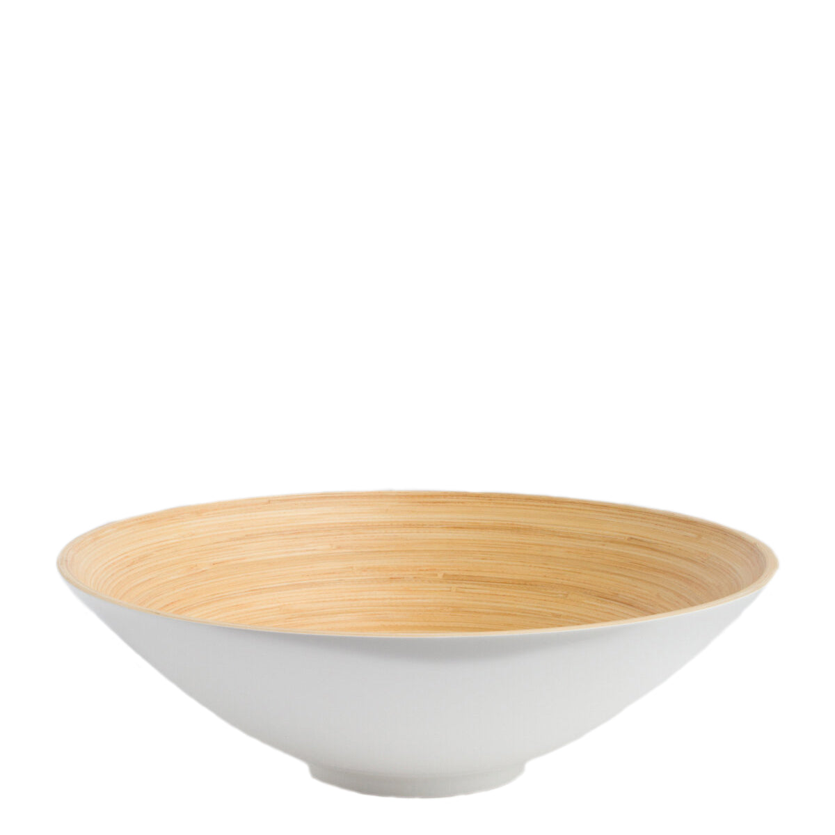 Small Bamboo Bowl White Gloss