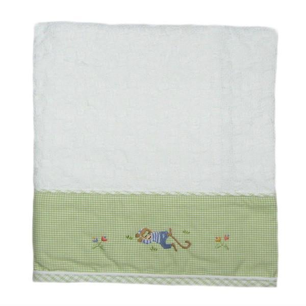 Cotton Baby Blanket Monkey Biz Green