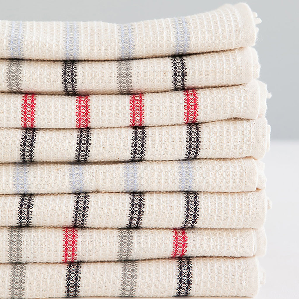 4PK/8PK 100% Cotton Tea Towel Thick Kitchen Linen Dish Cloth Waffle Pattern
