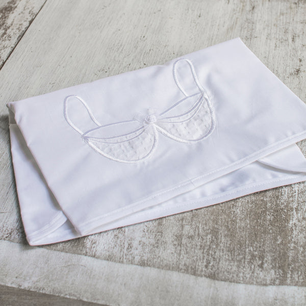 white lingerie bag
