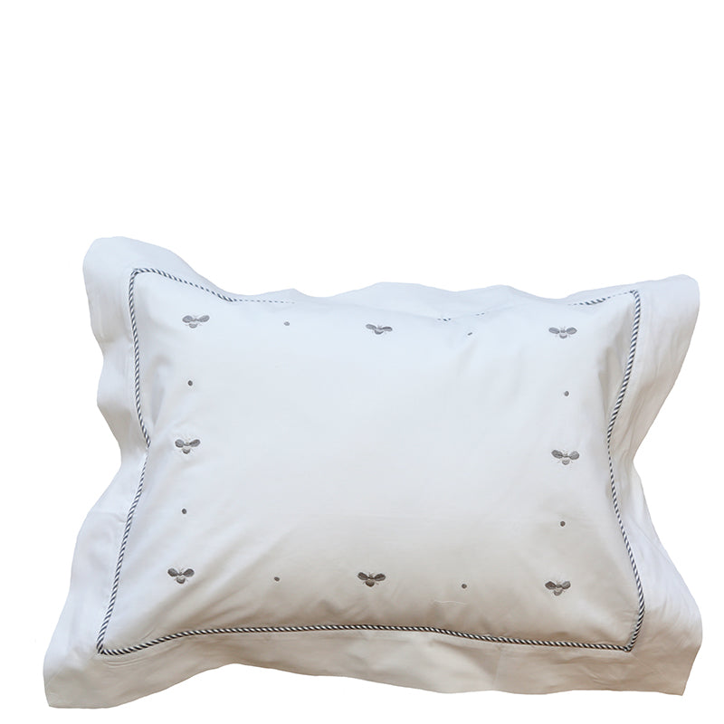 Boudoir Pillow Sham Baby Bee Grey