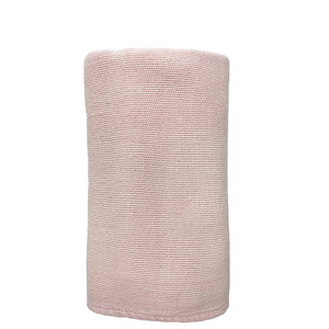 Handwoven Bamboo Baby Blanket Pink