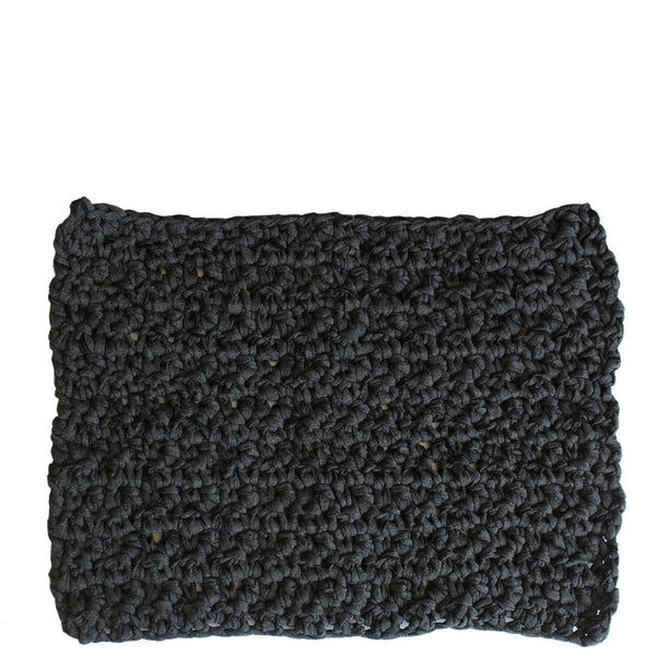hand knit bathmat from tarn yarn