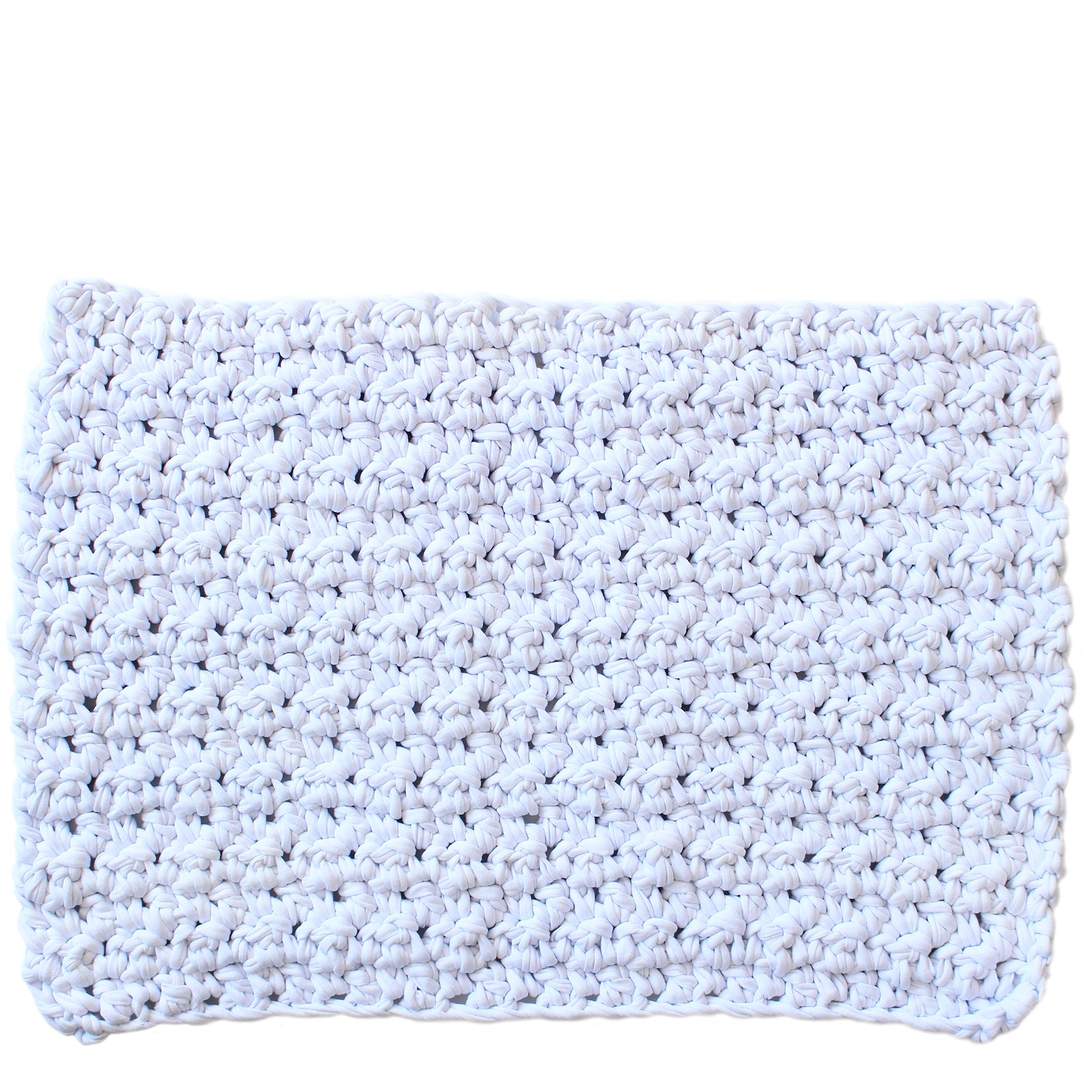 hand knit bathmat from tarn yarn