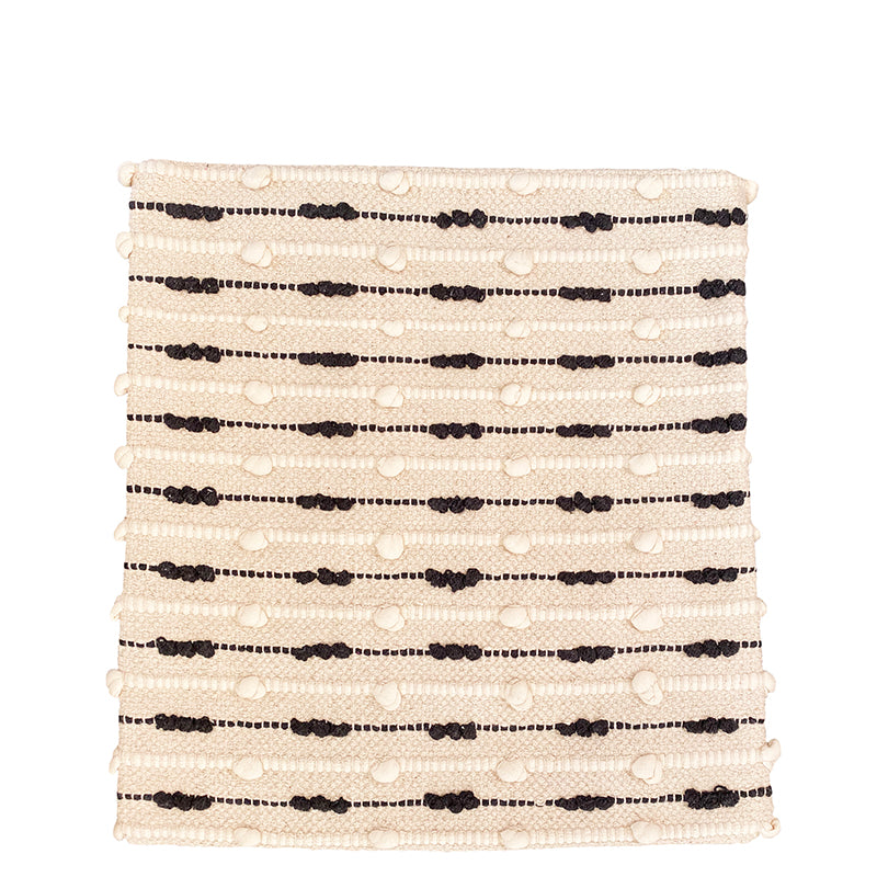 Black Stripe Decorative Cotton Pillow Cover