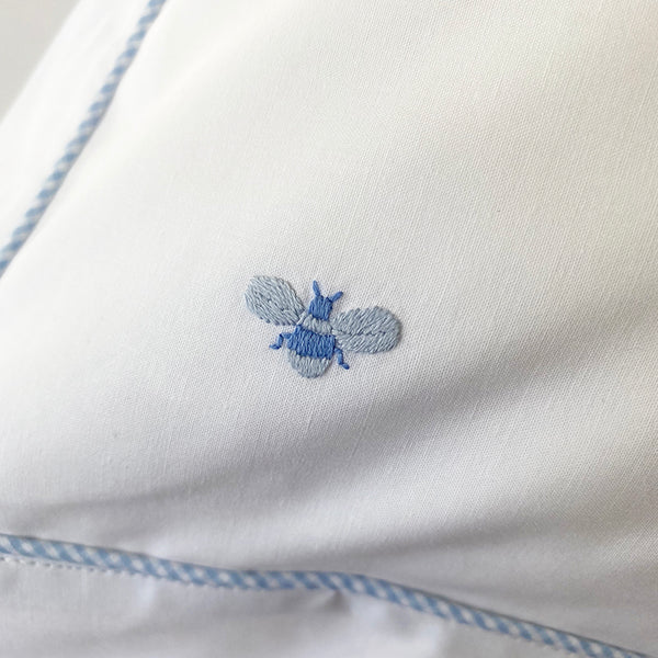 Crib Fitted Sheet Baby Bee Blue