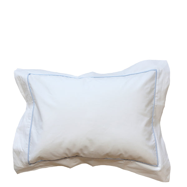 Boudoir Pillow Sham White Blue 