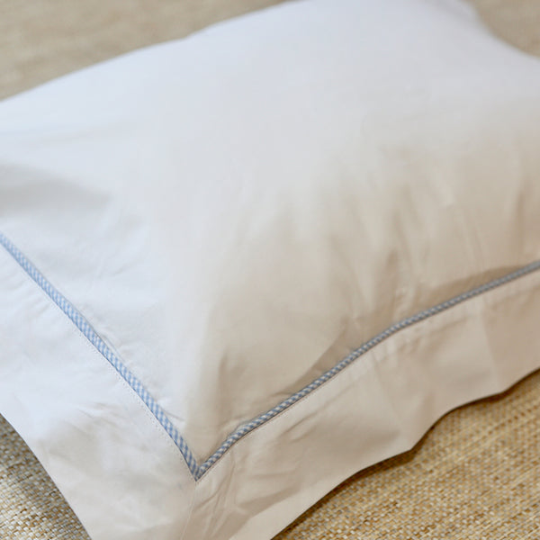 Boudoir Pillow Sham White Blue 