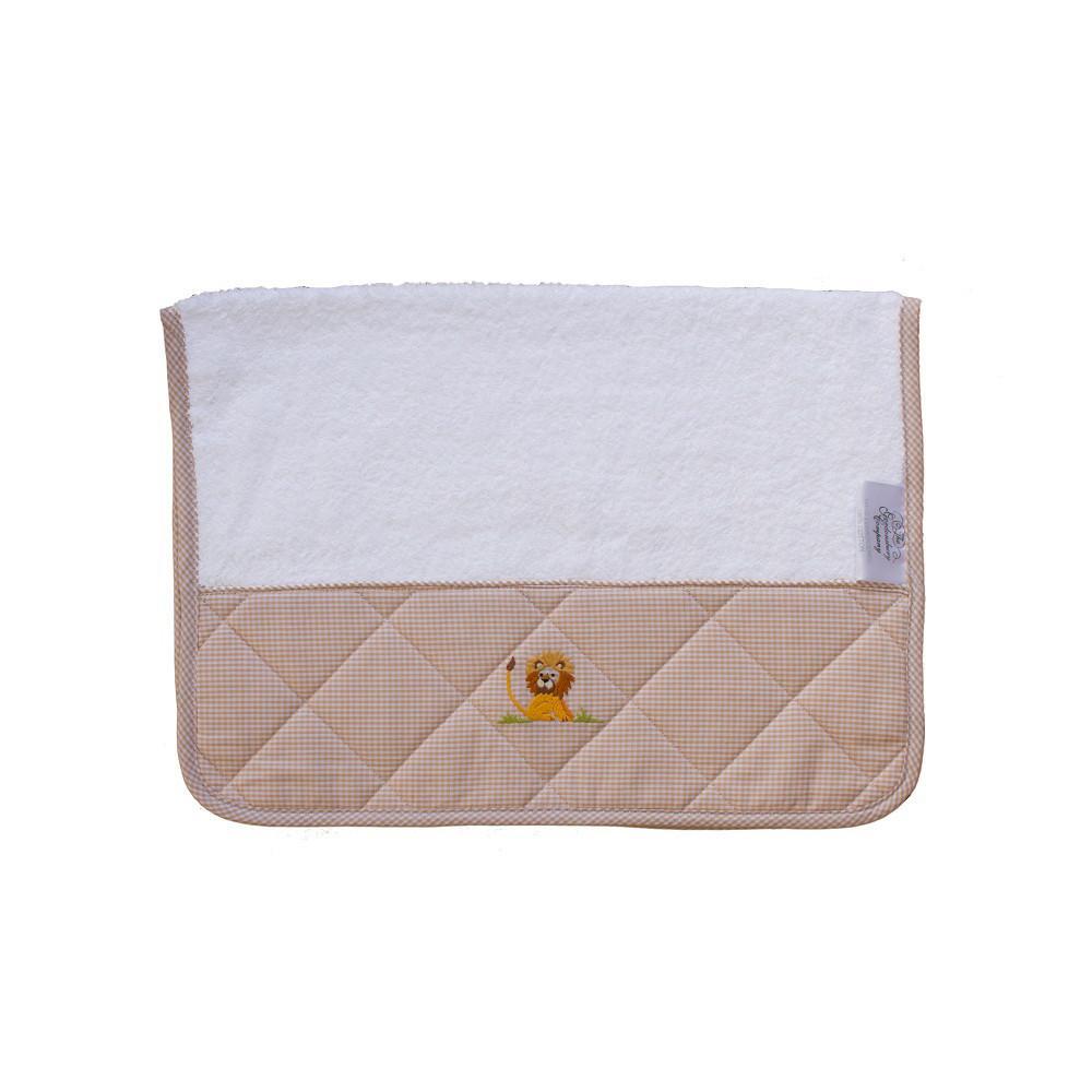 Baby Terry Burp Cloth On Safari Beige