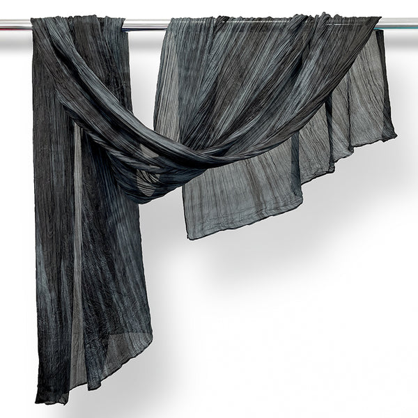 Charcoal Watercolor Silk Scarf