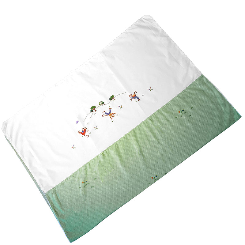 Crib Size Duvet Cover Monkey Green