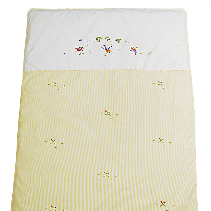 Crib Size Duvet Cover Monkeys Yellow