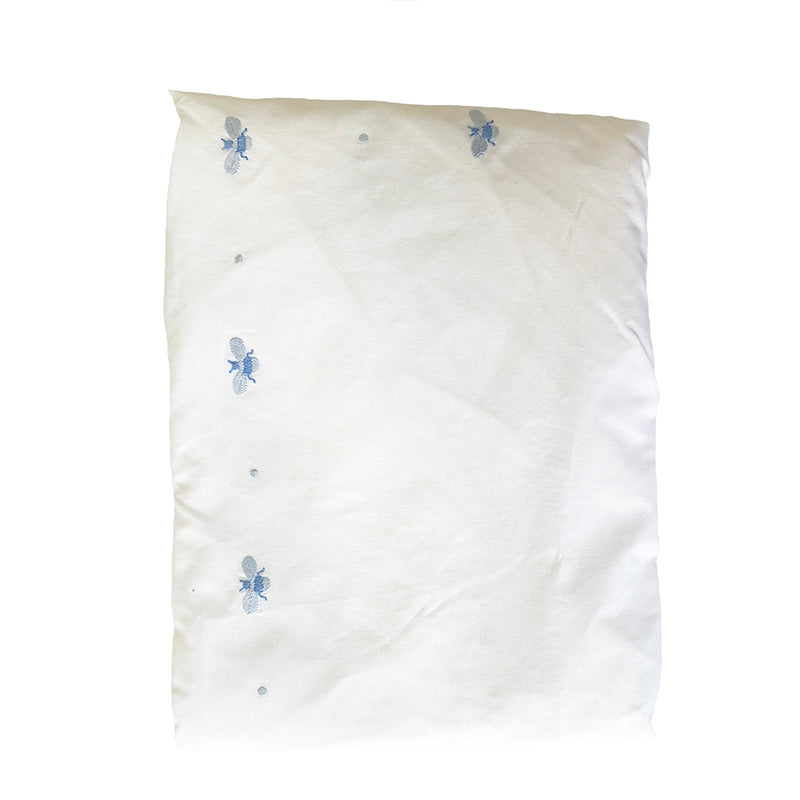 Crib Fitted Sheet Baby Bee Blue
